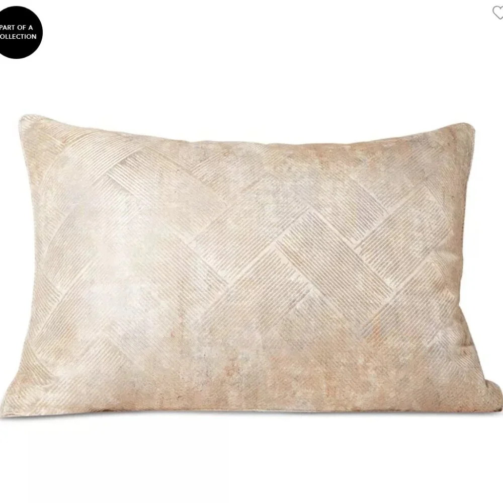 Hudson Park Collection Linear Sandstone Full/Queen Duvet & 2 Standard Shams